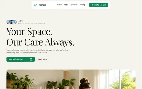 Freshora - Website Template template preview