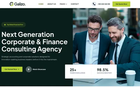 Galizo - Website Template template preview