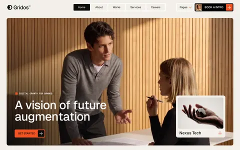 Grid OS - Portfolio & Agency Website Template template preview
