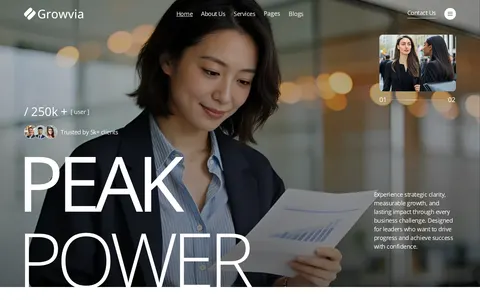 Growvia - Website Template template preview