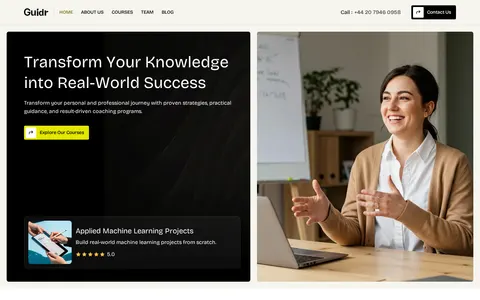 Guidr X - Website Template template preview