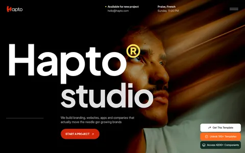 Hapto - Professional Services Website Template template preview