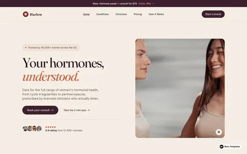 Harlow - Website Template template preview