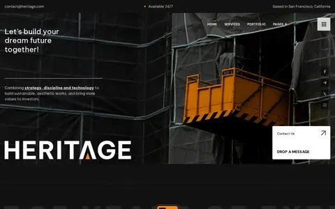 Heritage - Construction & Home Services Website Template template preview