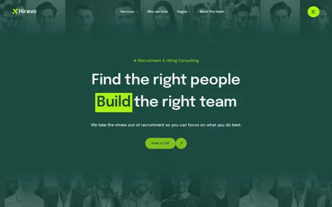Hirevo - HR & Recruiting Website Template template preview