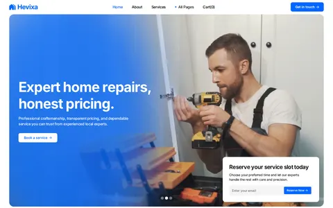 Hevixa - Website Template template preview