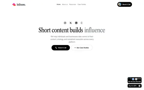 Inflouno - Website Template template preview