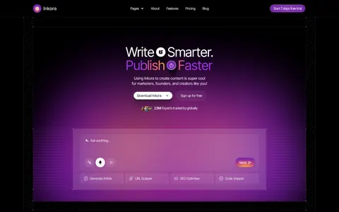 Inkora - Technology Website Template template preview