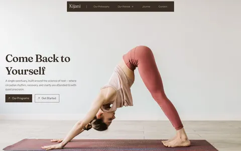 Kijani - Health & Wellness Website Template template preview