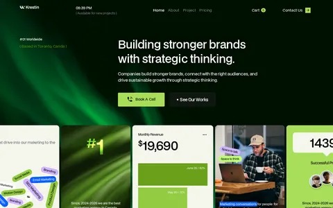 Krestin - Portfolio & Agency Website Template template preview
