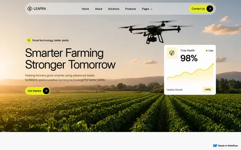 Leafra - Website Template template preview