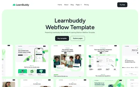 LearnBuddy - Community & Non-Profits Website Template template preview
