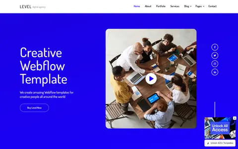 Level - Education Website Template template preview