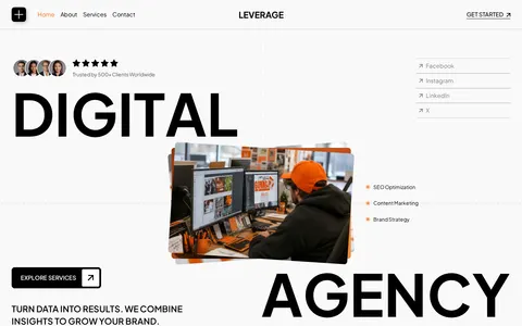Leverage - Professional Services Website Template template preview