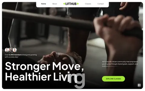LiftHub - Website Template template preview