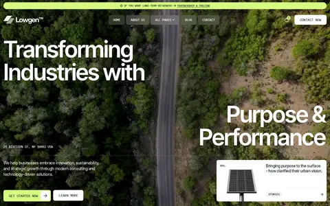Lowgeen - Environment Website Template template preview