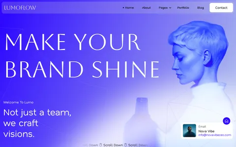 LumoFlow - Portfolio & Agency Website Template template preview