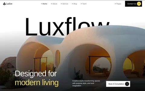 Luxflow - Architecture & Design Website Template template preview