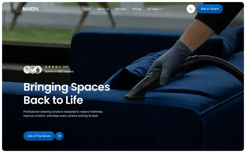 Maidix - Construction & Home Services Website Template template preview