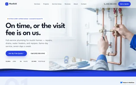Manifold - Construction & Home Services Website Template template preview