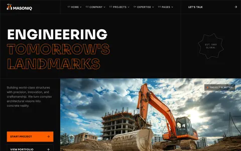 Masoniq - Construction & Home Services Website Template template preview