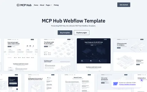 MCP Hub - Website Template template preview