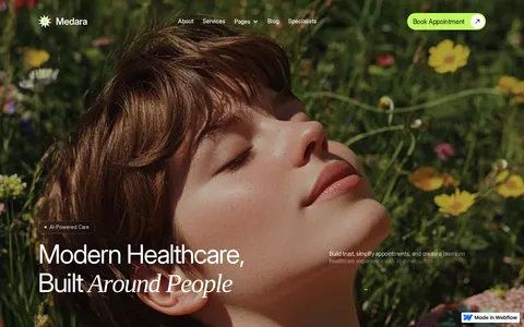 Medara - Health & Wellness Website Template template preview