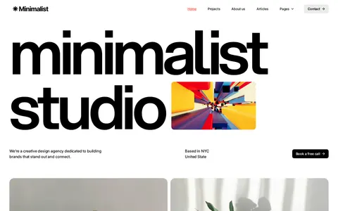 Minimalist Studio - Website Template template preview