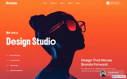 Montana Pro - Portfolio & Agency Website Template template preview