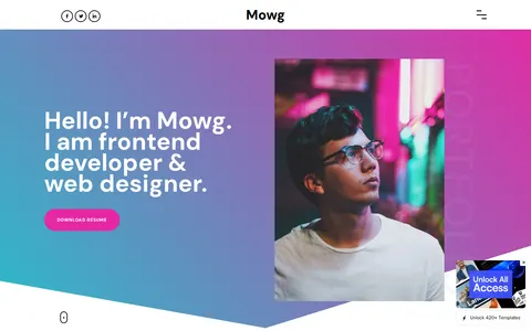 Mowg - Education Website Template template preview