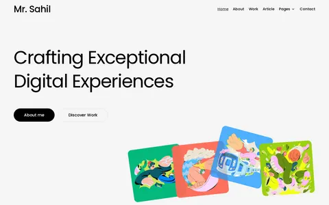 Mr.Sahil - Portfolio & Agency Website Template template preview