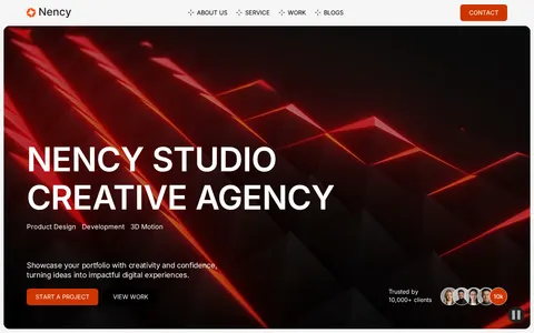 Nency Studio - Portfolio & Agency Website Template template preview