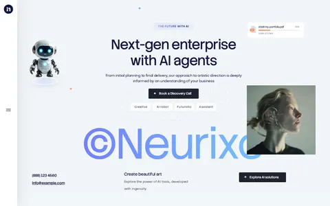 Neurixo - Technology Website Template template preview