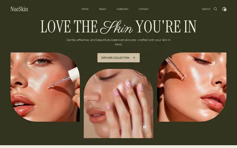 NueSkin - Hair & Beauty Website Template template preview