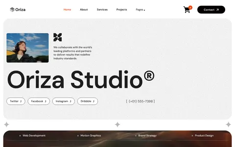 Oriza - Website Template template preview