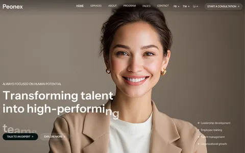 Peonex - Blog & Editorial Website Template template preview