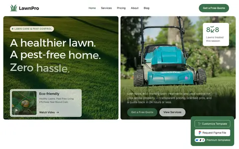 Lawnpro - Website Template template preview
