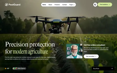 PestGuard - Retail & E-Commerce Website Template template preview