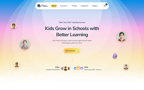 Pikku - Education Website Template template preview