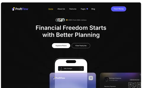 ProftFlow - Professional Services Website Template template preview