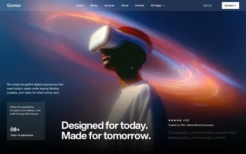 Qumax - Personal Website Template template preview