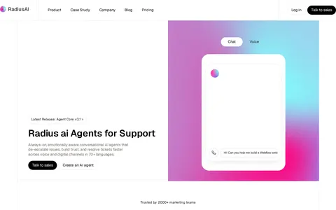 Radiusai - Technology Website Template template preview