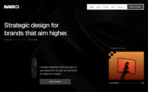 Ravio Anton - Portfolio & Agency Website Template template preview