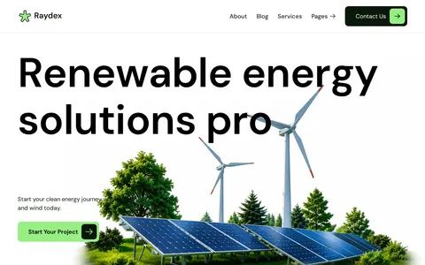 Raydex - Environment Website Template template preview