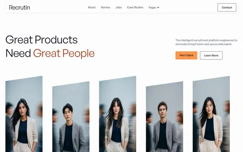 Recrutin - HR & Hiring Website Template template preview