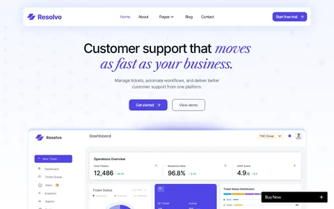 Resolvo - Website Template template preview