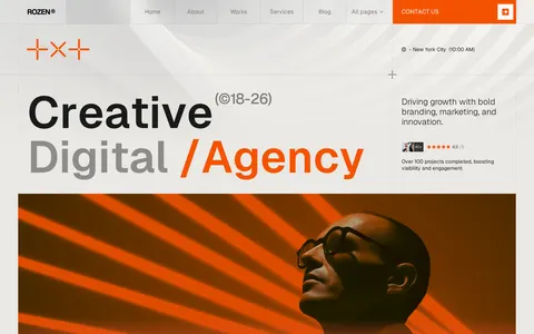 Rozen - Portfolio & Agency Website Template template preview