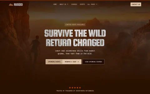 Rugged - Website Template template preview