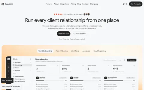 Saaporo - Technology Website Template template preview