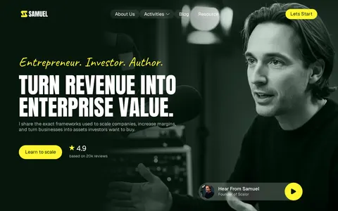 Samuel - Portfolio & Agency Website Template template preview